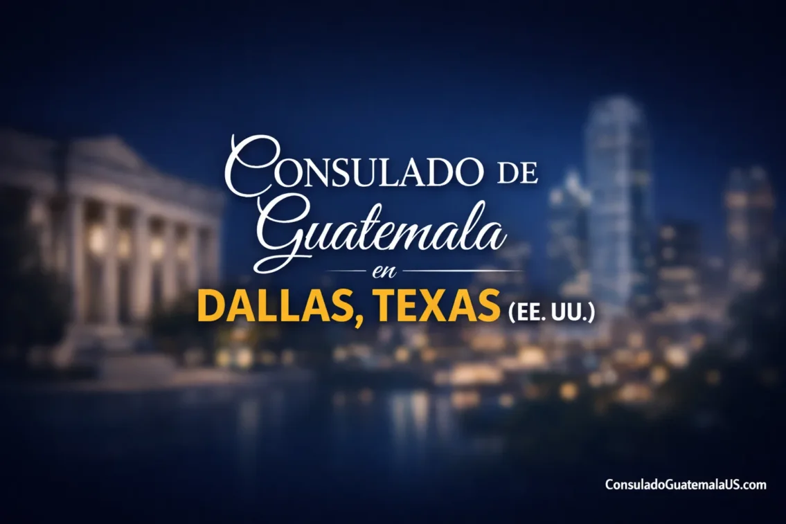 Consulado de Guatemala en Dallas, Texas, ofrece servicios consulares en la ciudad de Dallas.