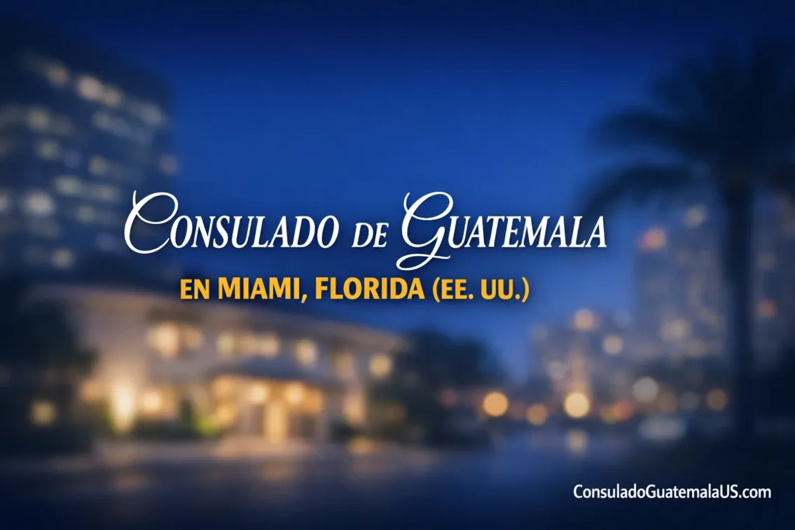 Consulado de Guatemala en Miami, Florida, ofrece servicios consulares y atención para la comunidad guatemalteca en Miami.